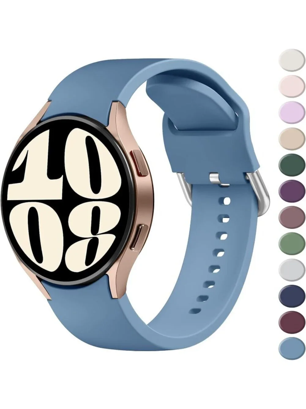 Unisex Blue Analog Soft Silicone Replacement Strap Samsung Galaxy Classic Watch
